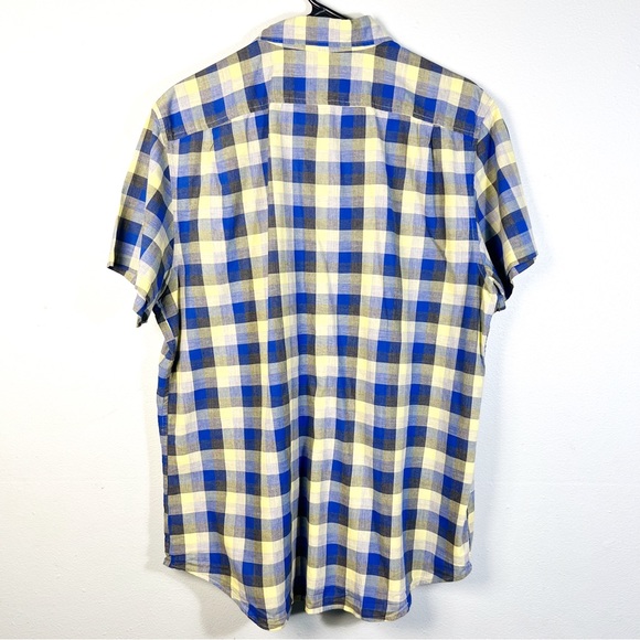 GAP Men's Size XL Casual Button Down Cotton Shirt Short Sleeve Plaid - Picture 2 of 5